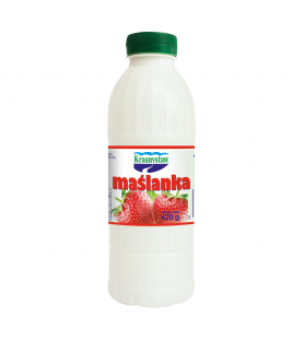 Strawberry buttermilk in a bottle 