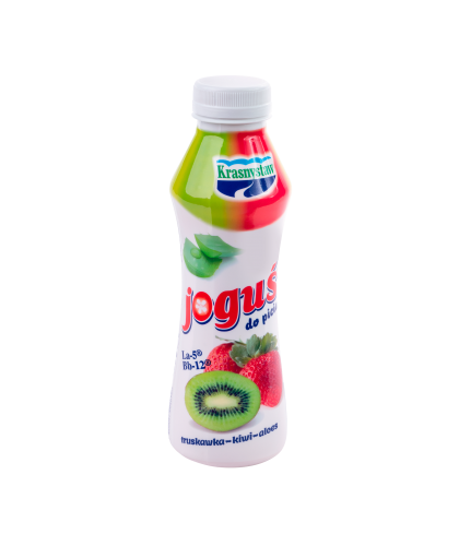 Jogurt pitny truskawka kiwi z aloesem Joguś