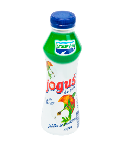 Jogurt z jabłkiem i miętą do picia Joguś